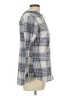 Wishful Park 100% Polyester Plaid Silver Long Sleeve Blouse Size L - photo 4