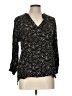 Monday Fun 100% Rayon Black 3/4 Sleeve Blouse Size L - photo 1