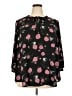 Torrid Floral Black 3/4 Sleeve Blouse Size 3X Plus (3) - photo 1