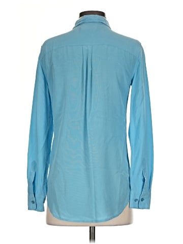Equipment Long Sleeve Silk Top (view 2)