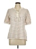 Talbots 100% Cotton Ivory Short Sleeve Henley Size L - photo 1