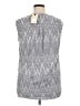 Dana Buchman 100% Polyester Chevron-herringbone Gray Sleeveless Blouse Size XL - photo 2