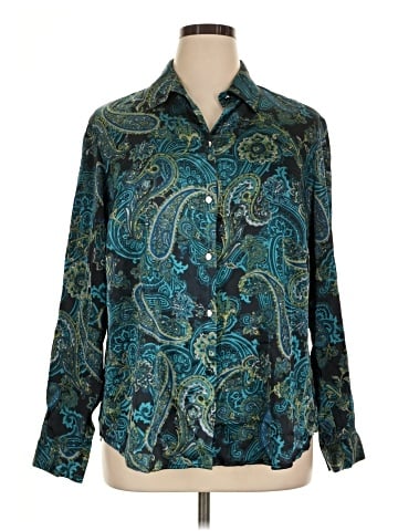 Jones New York Collection Long Sleeve Button-Down Shirt (view 1)