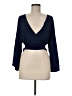 Agnes & Dora Blue Long Sleeve Blouse Size M - photo 1