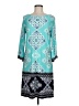 Studio One Print Teal Casual Dress Size M - photo 1