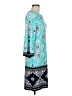 Studio One Print Teal Casual Dress Size M - photo 4
