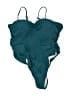 MATTE Collection Solid Teal One Piece Swimsuit Size XL - photo 1
