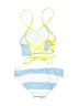 Sunshine Swing Print Blue Two Piece Swimsuit Size 4 - photo 2