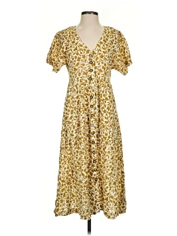 Madewell Button-Front Midi Dress in Batik Vine (view 1)
