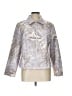 Chico's 100% Polyester Metallic Silver Jacket Size Lg (2) - photo 1