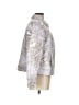 Chico's 100% Polyester Metallic Silver Jacket Size Lg (2) - photo 4