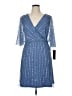 PAPELL Studio 100% Polyester Blue Cocktail Dress Size 14 - photo 1