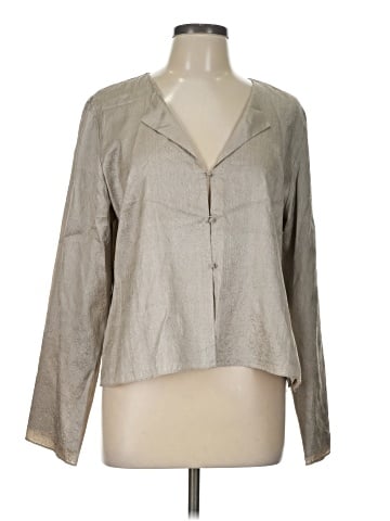 Eileen Fisher Long Sleeve Silk Top (view 1)