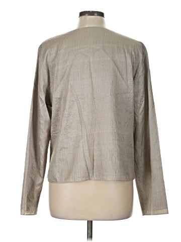 Eileen Fisher Long Sleeve Silk Top (view 2)