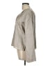 Eileen Fisher 100% Silk Metallic Gray Long Sleeve Silk Top Size L - photo 5