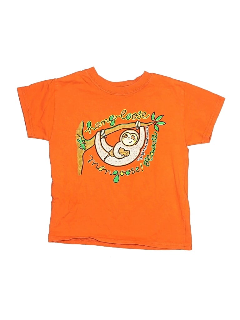 Pre-owned Hanes Kids' Short Sleeve T-shirt In Orange