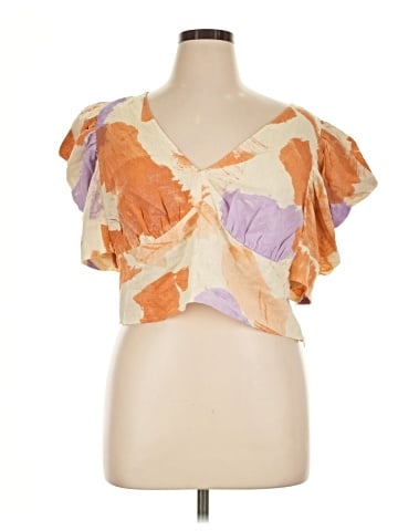 ELOQUII Short Sleeve Blouse (view 1)