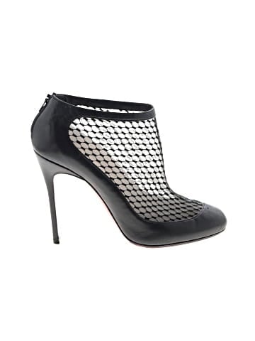 Christian Louboutin Leather and Lace Voilette Anna May 100mm Ankle Boots (view 1)