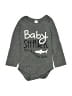 Unbranded Graphic Gray Long Sleeve Onesie Size 4 - photo 1