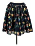 Merona 100% Polyester Print Black Casual Skirt Size XL - photo 1