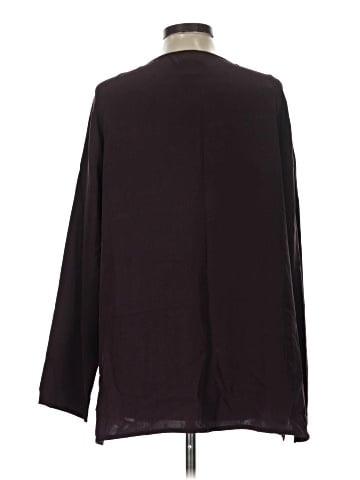 Eileen Fisher Long Sleeve Silk Top (view 2)