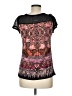 BILA 100% Rayon Black Short Sleeve Blouse Size M - photo 2