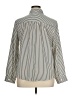 Monday Fun 100% Polyester Stripes Silver Long Sleeve Blouse Size XL - photo 2