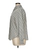 Monday Fun 100% Polyester Stripes Silver Long Sleeve Blouse Size XL - photo 5