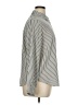 Monday Fun 100% Polyester Stripes Silver Long Sleeve Blouse Size XL - photo 4