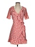 Topshop 100% Polyester Hearts Red Casual Dress Size 4 - photo 1