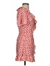Topshop 100% Polyester Hearts Red Casual Dress Size 4 - photo 4