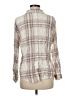 Altar'd State 100% Rayon Plaid Tan 3/4 Sleeve Button-Down Shirt Size M - photo 2