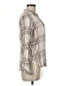 Altar'd State 100% Rayon Plaid Tan 3/4 Sleeve Button-Down Shirt Size M - photo 4