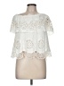 BCBGMAXAZRIA 100% Rayon Ivory Short Sleeve Blouse Size M - photo 1