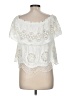 BCBGMAXAZRIA 100% Rayon Ivory Short Sleeve Blouse Size M - photo 2