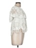 BCBGMAXAZRIA 100% Rayon Ivory Short Sleeve Blouse Size M - photo 4