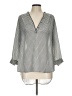DressBarn 100% Polyester Gray 3/4 Sleeve Blouse Size L - photo 1