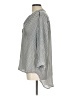 DressBarn 100% Polyester Gray 3/4 Sleeve Blouse Size L - photo 5