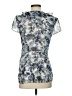 Banana Republic 100% Polyester Blue Short Sleeve Blouse Size 4 - photo 2