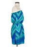 Express 100% Polyester Chevron-herringbone Blue Cocktail Dress Size S - photo 4