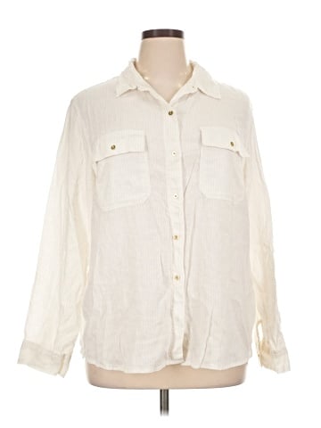 American Eagle Outfitters Long Sleeve Button-Down Shirt (view 1)