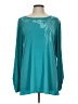 Simonton Says Teal Long Sleeve Blouse Size L - photo 1