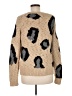 Sleeping On Snow Animal Print Tan Pullover Sweater Size M - photo 2