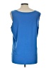 Susan Graver Blue Sleeveless T-Shirt Size L - photo 2