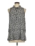 CAbi 100% Polyester Black Sleeveless Blouse Size L - photo 1