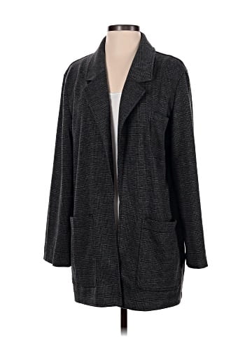 Madewell Oversized Knit Blazer in Glen Plaid (view 1)