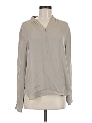 Elie Tahari Long Sleeve Silk Top (view 1)