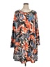 Aryeh Print Orange Casual Dress Size XL - photo 1
