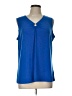 Susan Graver Blue Sleeveless Blouse Size L - photo 1
