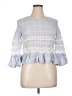 Jonathan Simkhai 100% Cotton Gray 3/4 Sleeve Top Size 1X - photo 1